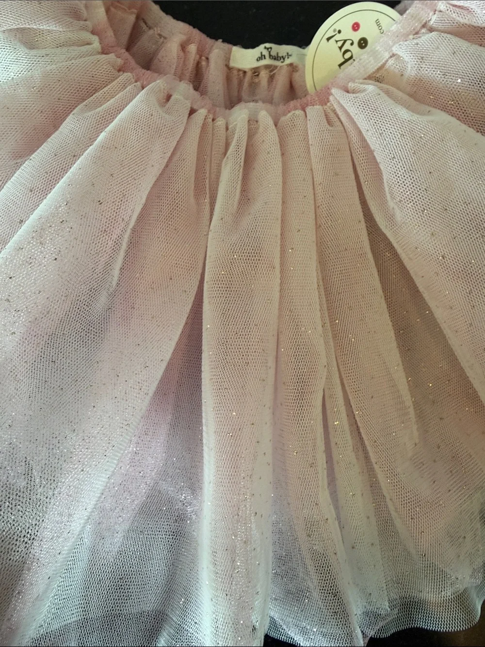 Pink Glitter Tulle Kids Skirt